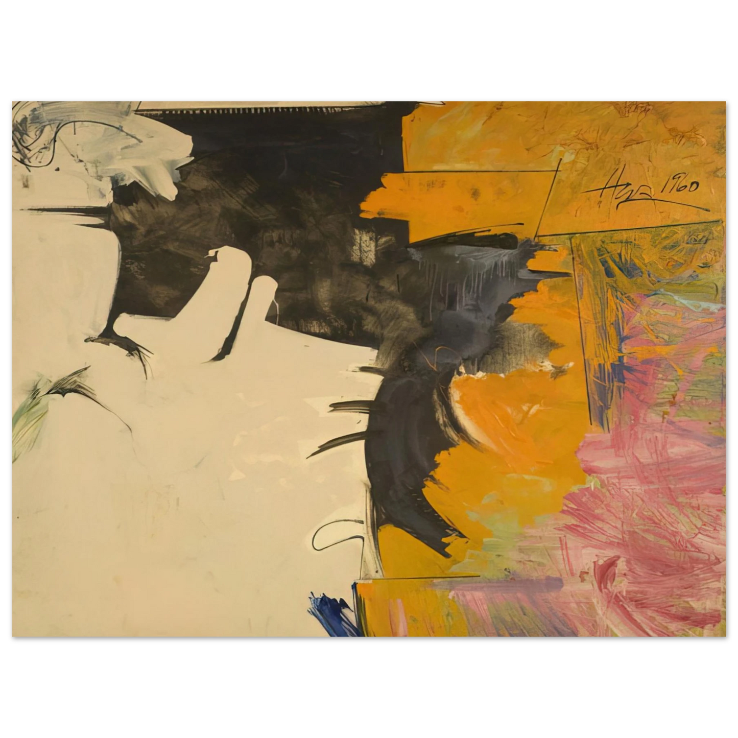 Hassel Smith - Psychoseismorama II - 1960  75x100 cm / 30x40inches Fine Art Poster