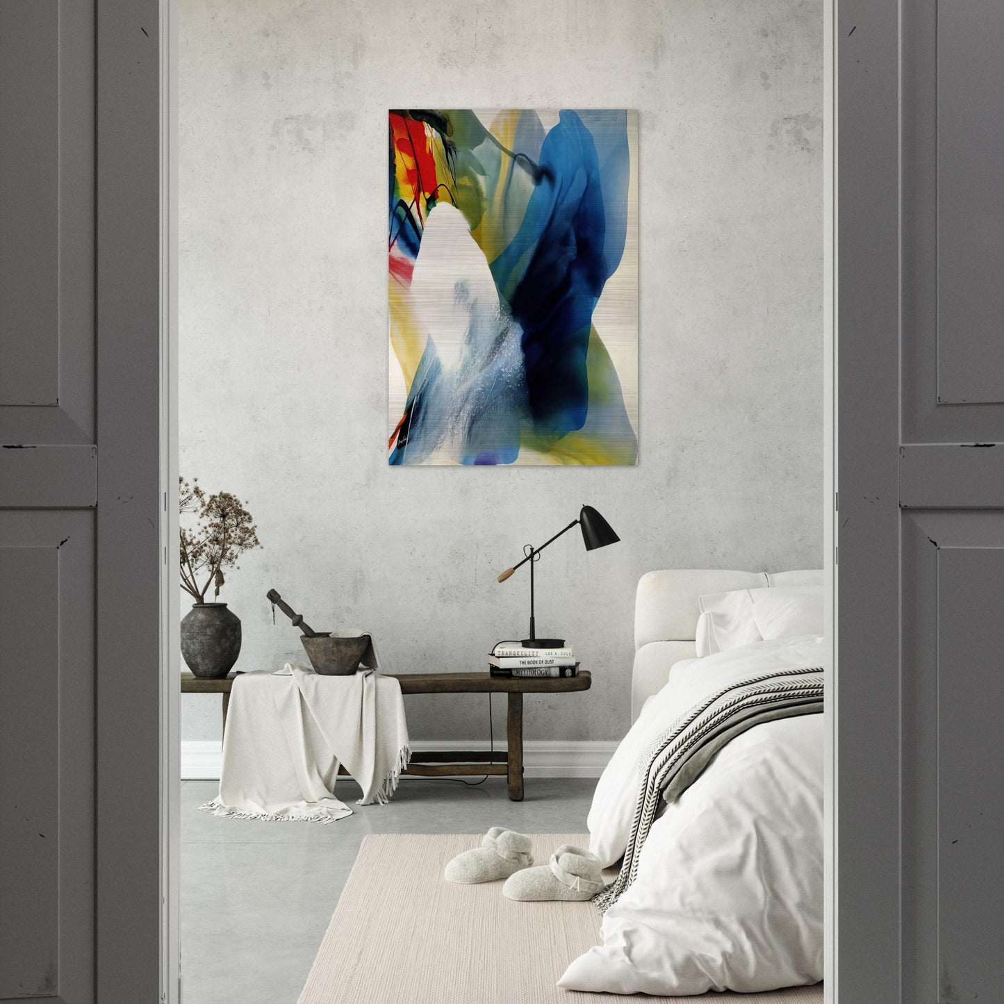 Phenomena Graced by Three - Paul Jenkins Brushed Aluminum Print - 70x100 cm / 28x40 inches | Paul Jenkins Aluminum Print | Paul Jenkins Prints