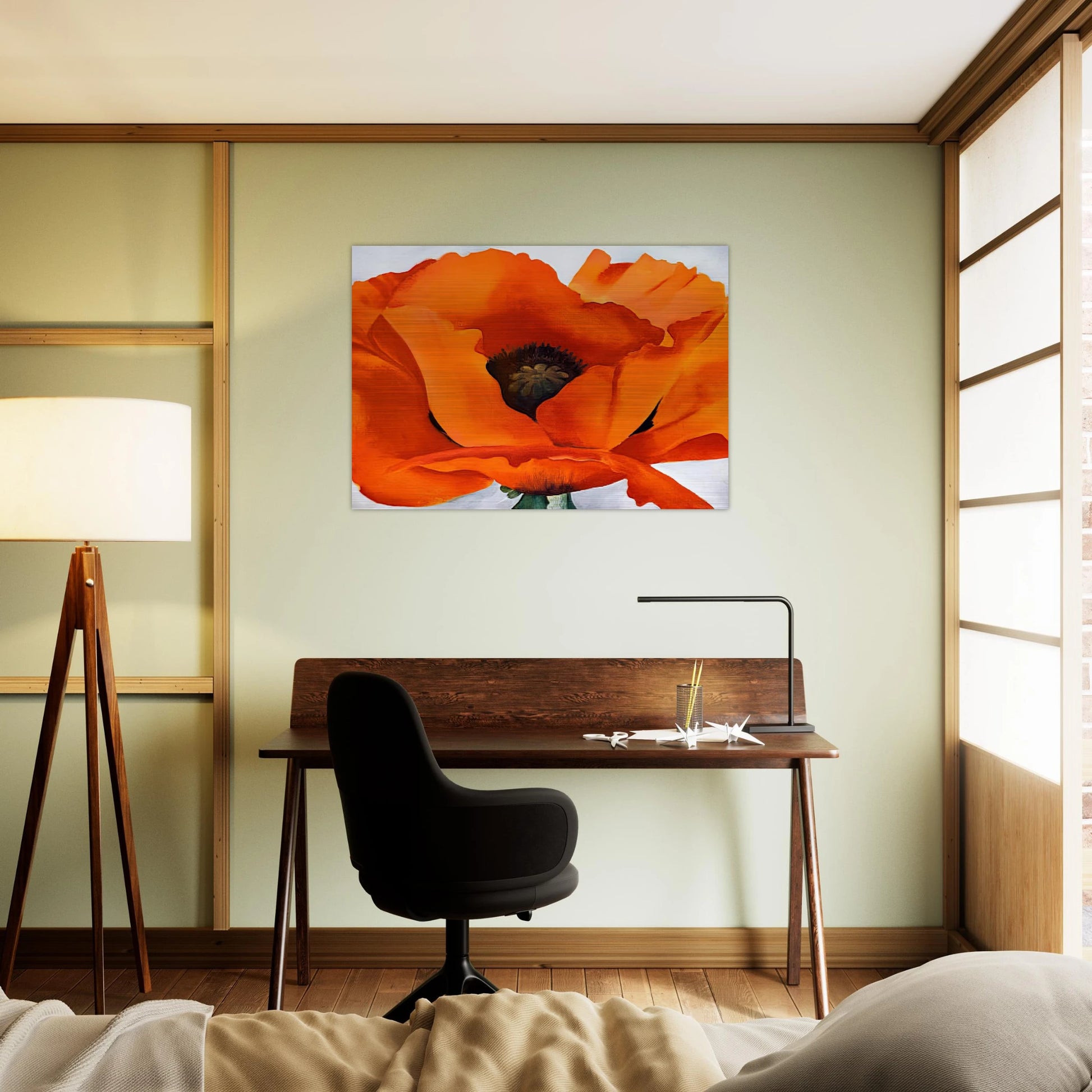 Red Poppy - Georgia O'Keeffe Brushed Aluminum Print - 70x100 cm / 28x40 inches | Georgia O'Keeffe Aluminum Print | Georgia O'Keeffe Prints