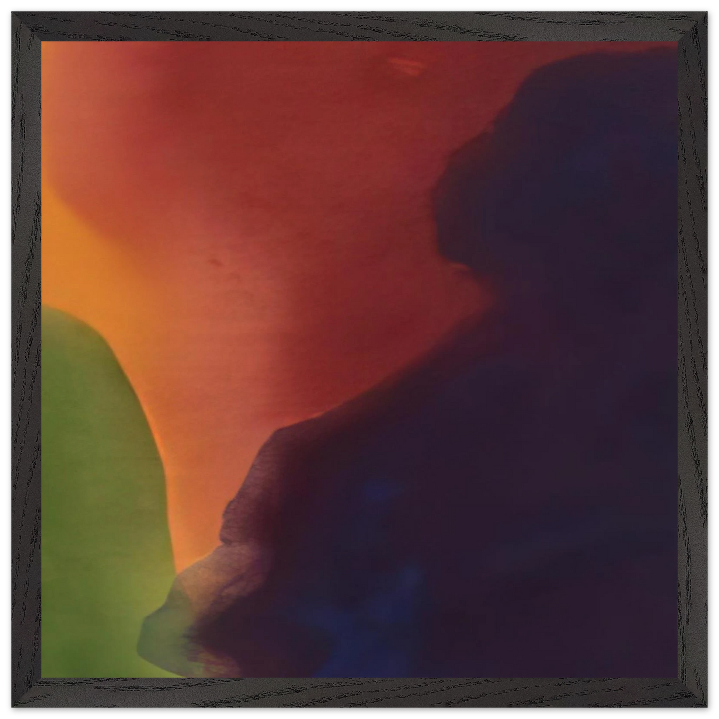 Helen Frankenthaler - Blue Atmosphere III - 1963 Wall art - 30x40 cm / 12x16 inches - Premium Wooden Framed Poster With Fine Art Paper-canvas - Black frame
