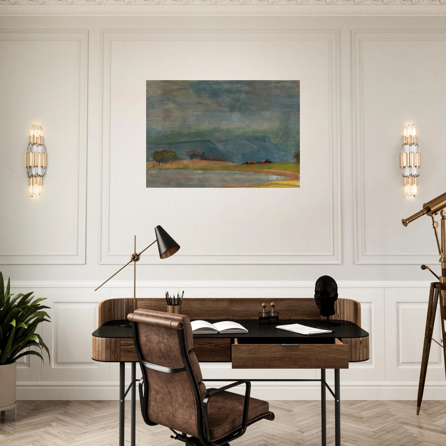 Dodge Ranch - Tonalism - Xavier Martinez Brushed Aluminum Print - 70x100 cm / 28x40 inches | Xavier Martinez Aluminum Print | Xavier Martinez Prints