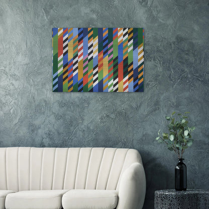 CONVERSATION 1992 - Bridget Riley Brushed Aluminum Print - 70x100 cm / 28x40 inches | Bridget Riley Aluminum Print | Bridget Riley Prints