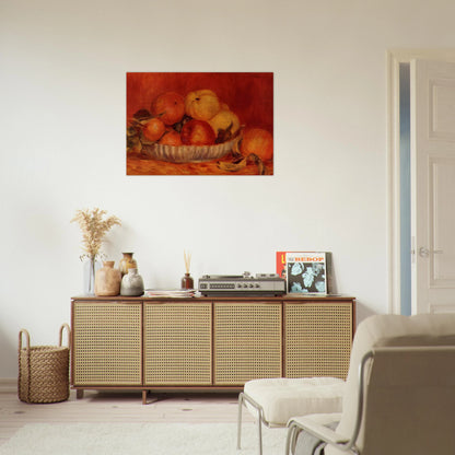 Still Life with Apples and Oranges - Pierre-Auguste Renoir Brushed Aluminum Print - 70x100 cm / 28x40 inches | Pierre-Auguste Renoir Aluminum Print | Pierre-Auguste Renoir Prints