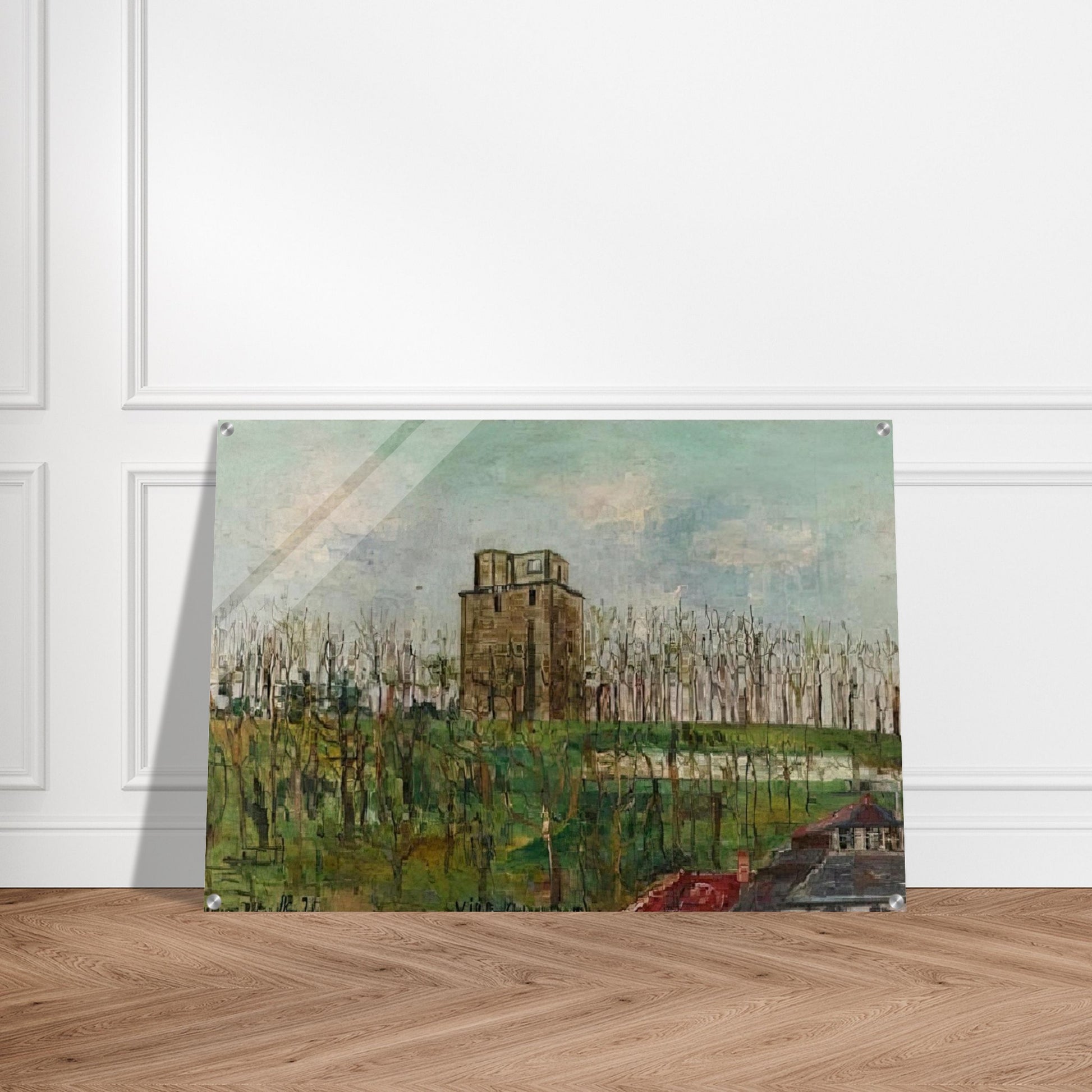 DONJON STREET - Maurice Utrillo Acrylic Print - 70x100 cm / 28x40″ inches