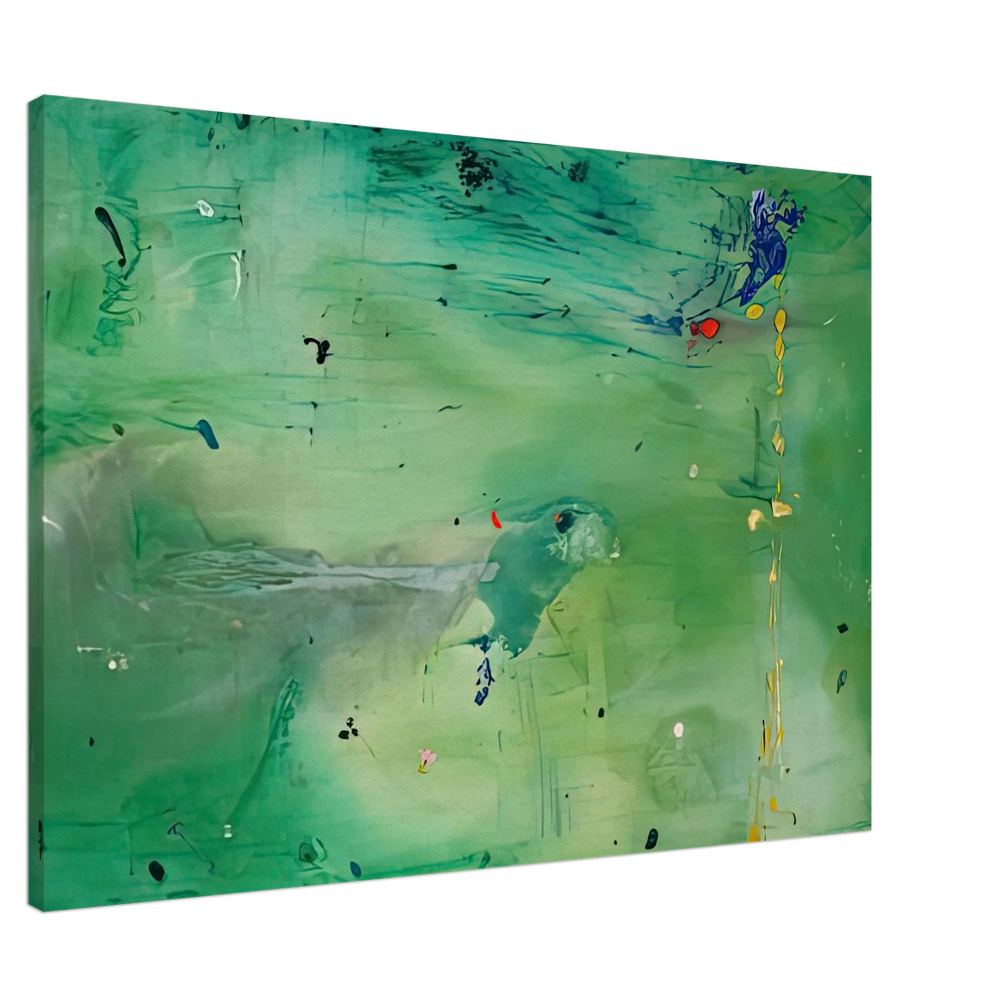 Helen Frankenthaler - A Green Thought in a Green Shade, 1981- Wall Art - 30x40 cm / 12x16 inches - Premium Wooden Framed Poster With Fine Art Paper-canvas - Wood frame