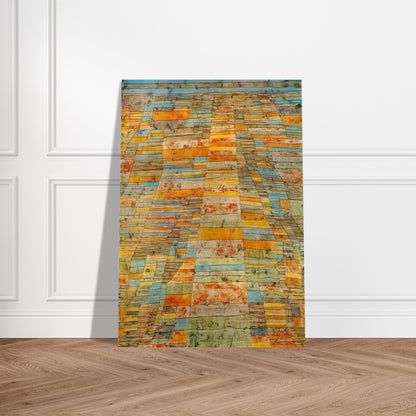 HIGHWAY AND BYWAYS 1929 - Paul Klee Brushed Aluminum Print - 70x100 cm / 28x40 inches | Paul Klee Aluminum Print | Paul Klee Prints