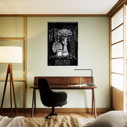 EMBLEMATA TOADSTOOL - MC Escher Brushed Aluminum Print - 70x100 cm / 28x40 inches | MC Escher Aluminum Print | MC Escher Prints