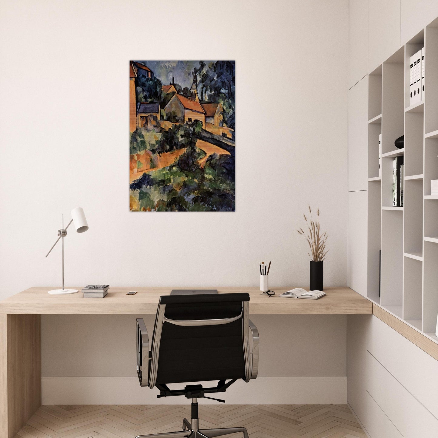Turning Road at Montgeroult - Paul Cézanne Brushed Aluminum Print - 70x100 cm / 28x40 inches | Paul Cézanne Aluminum Print | Paul Cézanne Prints