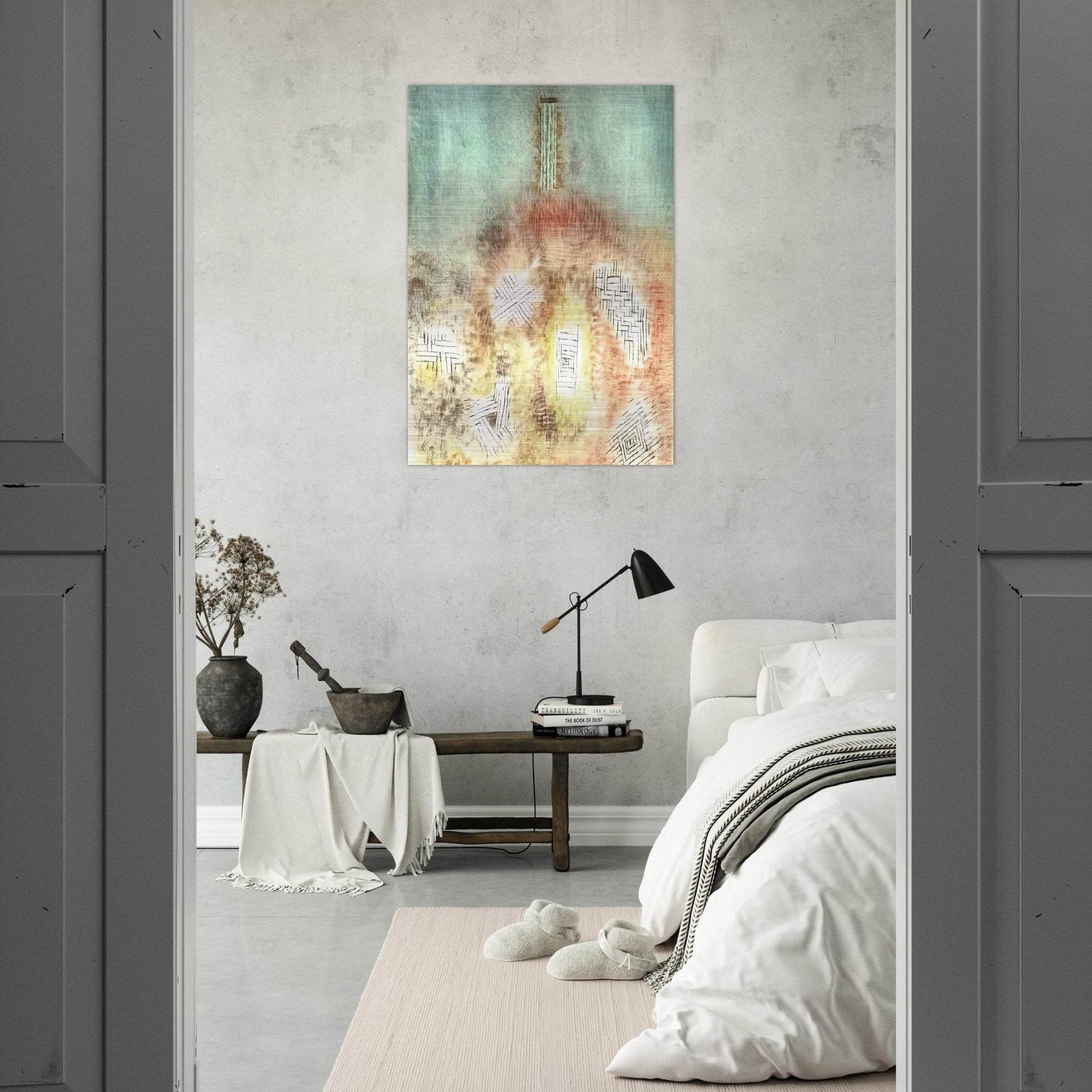 THE COLUMN 1926 - Paul Klee Brushed Aluminum Print - 70x100 cm / 28x40 inches | Paul Klee Aluminum Print | Paul Klee Prints
