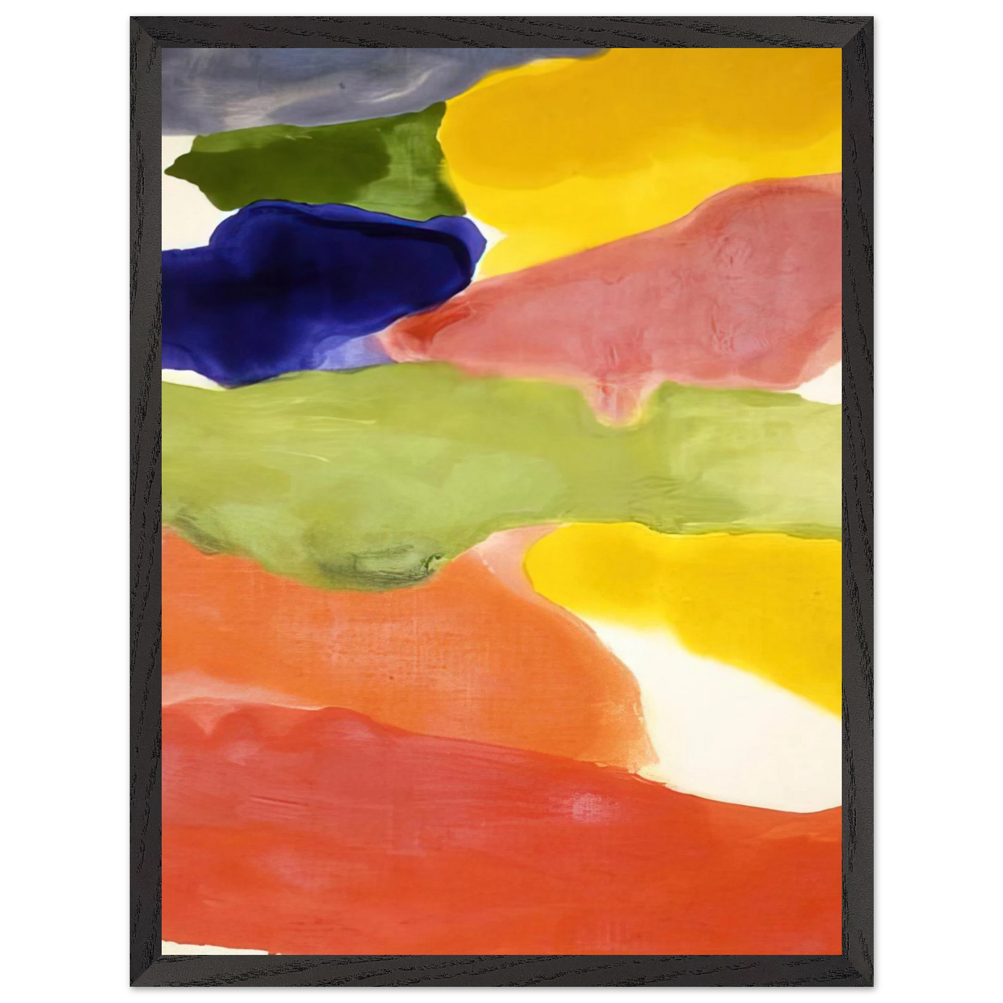 Helen Frankenthaler - Tutti-Fruitti - 1966 Wall art - 30x40 cm / 12x16 inches - Premium Wooden Framed Poster With Fine Art Paper-canvas - Black frame