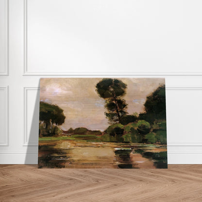 Lonely tree at the Gein Sun - Piet Mondrian Brushed Aluminum Print - 70x100 cm / 28x40 inches | Piet Mondrian Aluminum Print | Piet Mondrian Prints