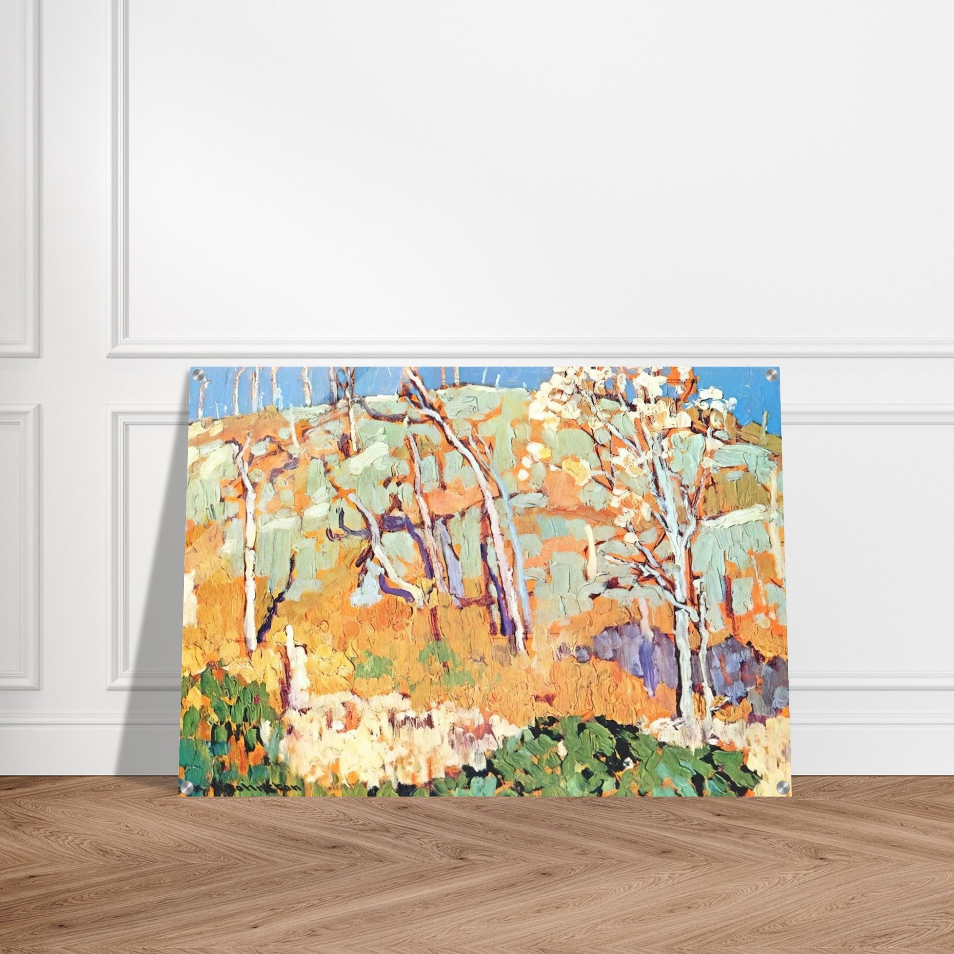 Patterned Hillside - 1918 - Frank Johnston Acrylic Print - 70x100 cm / 28x40″ inches