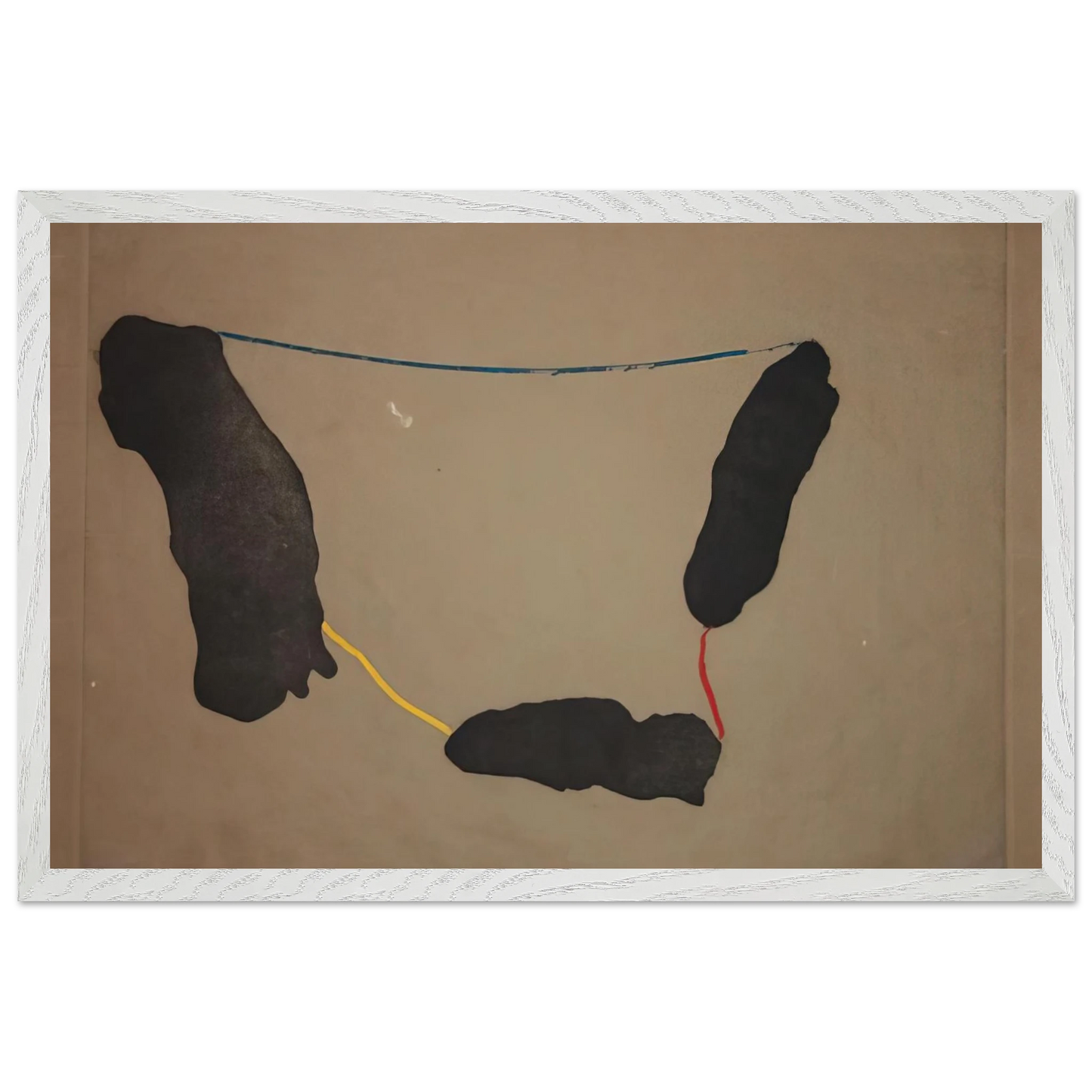 Helen Frankenthaler - Connected By Joy - 1973 Wall art - 21x29.7 cm / 8x12" - Premium Wooden Framed Poster With Fine Art Paper-canvas - White frame