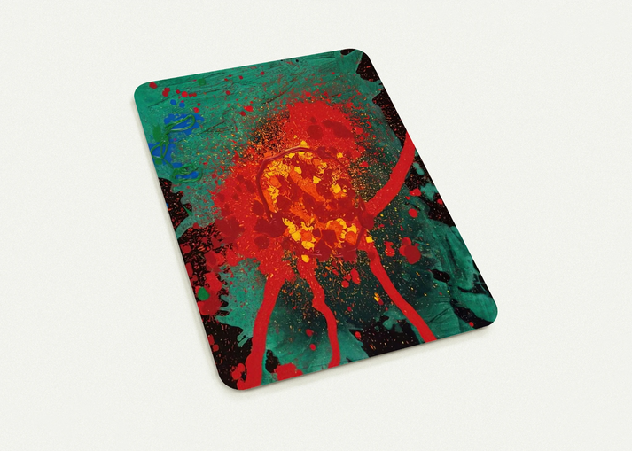 Blood Feud - 28.8.07 - 2007 By John Hoyland Pack of 10 Post Cards | John Hoyland Post Cards | A6 (10.5 x 14.8 cm) - 4.1 x 5.8 inches