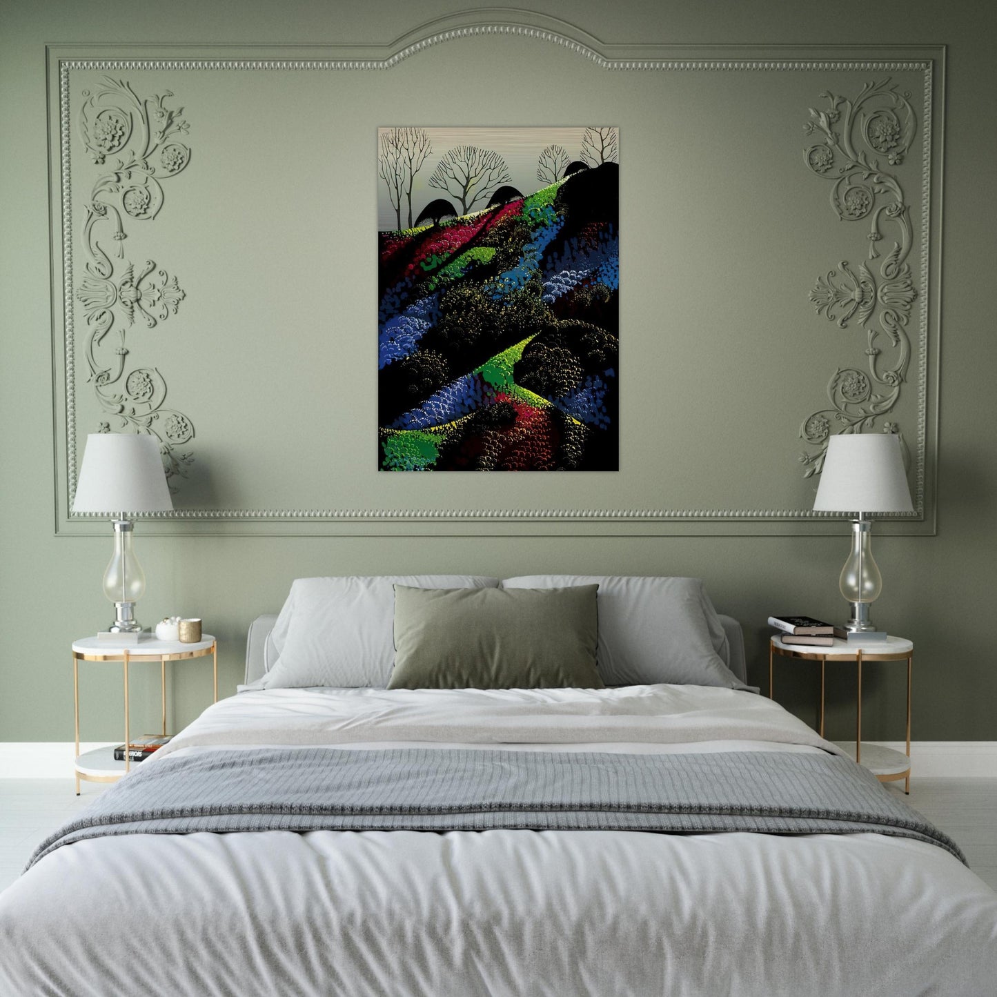 Little Jewels - Eyvind Earle Brushed Aluminum Print - 70x100 cm / 28x40 inches | Eyvind Earle Aluminum Print | Eyvind Earle Prints