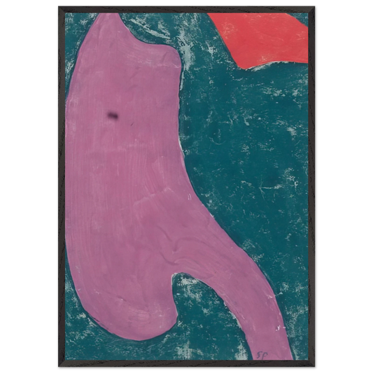 Etude de tissu - 1946 - Serge Poliakoff 70x100 cm / 28x40 inches Framed Art Print – Black Wooden Frame