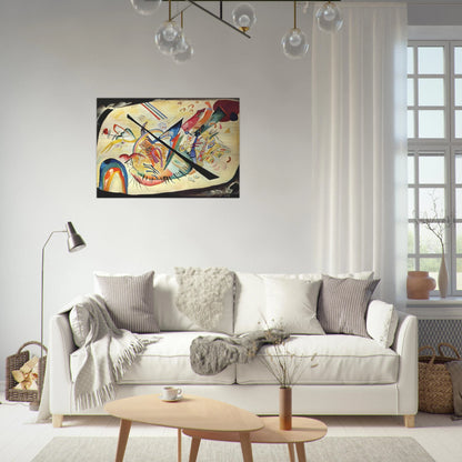 WHITE OVAL 1919 - Wassily Kandinsky Brushed Aluminum Print - 70x100 cm / 28x40 inches | Wassily Kandinsky Aluminum Print | Wassily Kandinsky Prints