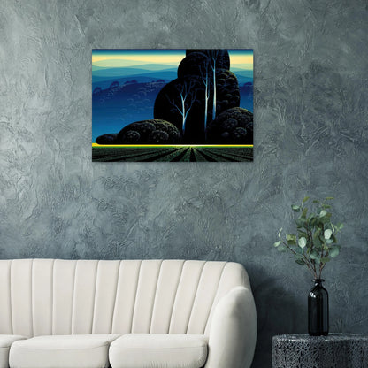 Even Tide - Eyvind Earle Brushed Aluminum Print - 70x100 cm / 28x40 inches | Eyvind Earle Aluminum Print | Eyvind Earle Prints