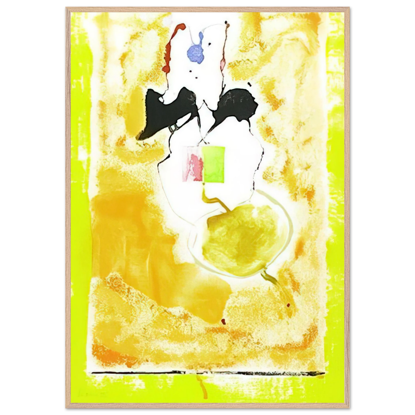 Helen Frankenthaler - Solar Imp - 2001 Wall art - A2 (42 x 59.4  cm) - Premium Wooden Framed Poster With Fine Art Paper-canvas - Wood frame