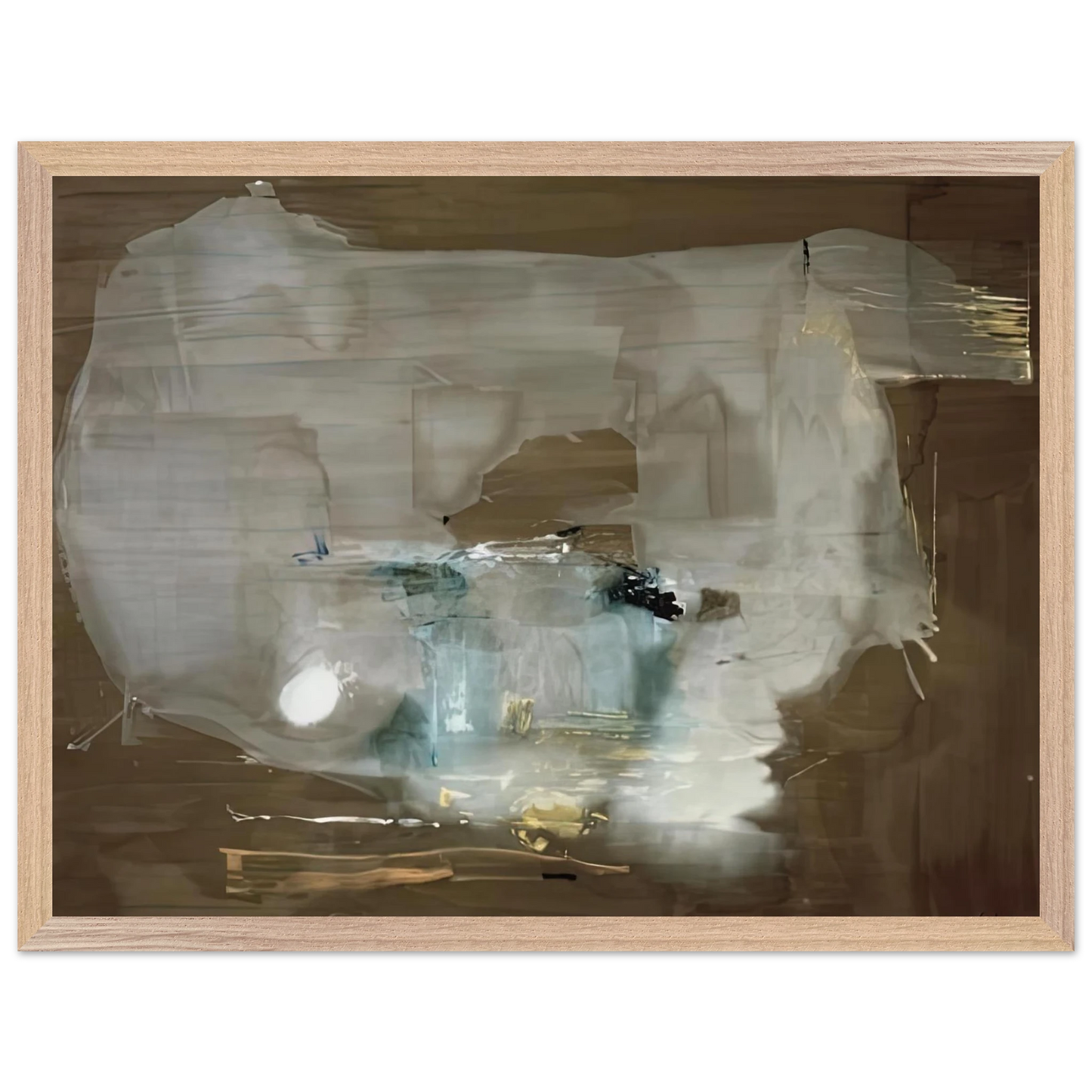 Helen Frankenthaler - M, 1977- Wall Art - 60x80 cm / 24x32 inches - Premium Wooden Framed Poster With Fine Art Paper-canvas - Black frame