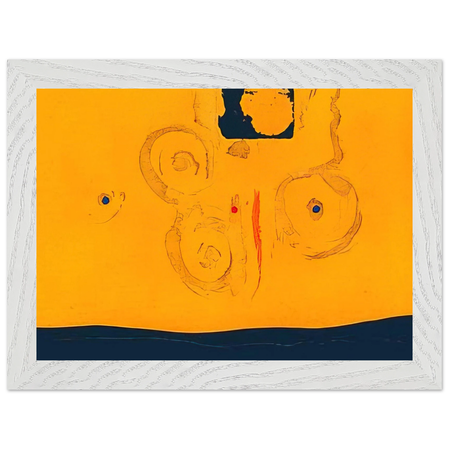 Helen Frankenthaler - Plaza Real - 1988 Wall art - 27x35 cm / 11x14 inches - Premium Wooden Framed Poster With Fine Art Paper-canvas - White frame