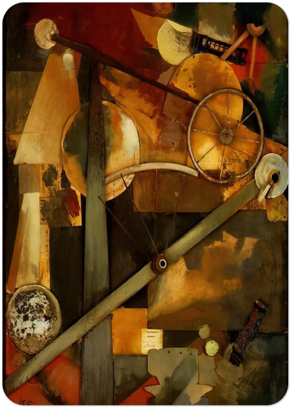 CONSTRUCTION FOR NOBLE LADIES 1919 By Kurt Schwitters Pack of 10 Post Cards | Kurt Schwitters Post Cards | A6 (10.5 x 14.8 cm) - 4.1 x 5.8 inches