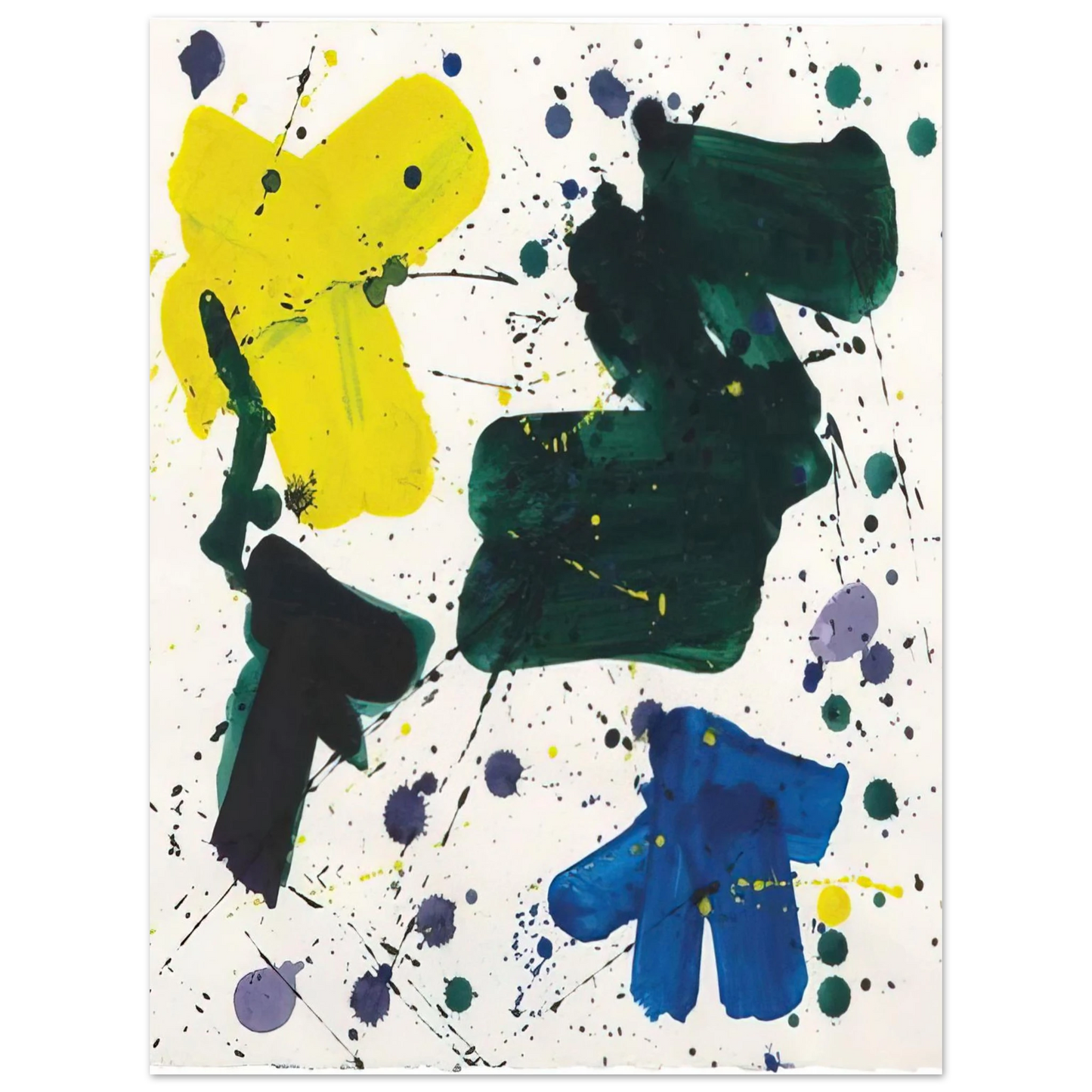 Sam Francis - Untitled II  75x100 cm / 30x40inches Fine Art Poster