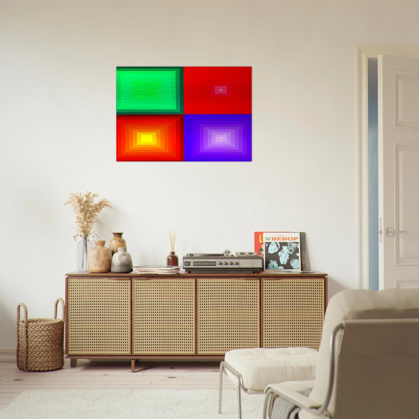 DVA-DVA - 1986 - Victor Vasarely Brushed Aluminum Print - 70x100 cm / 28x40 inches | Victor Vasarely Aluminum Print | Victor Vasarely Prints