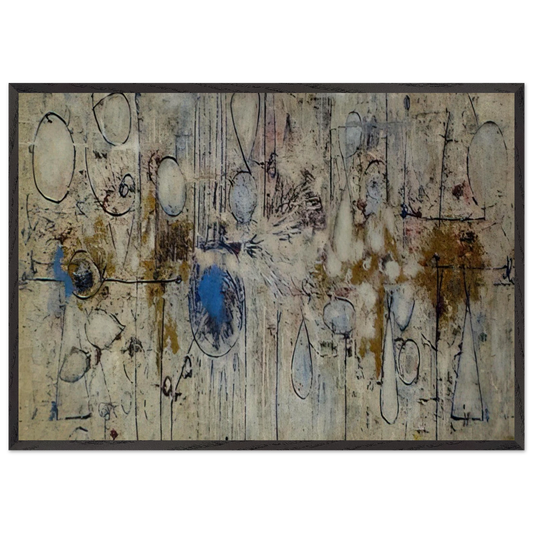 By the Sea - 1957 - Richard Pousette-Dart 70x100 cm / 28x40 inches Framed Art Print – Black Wooden Frame