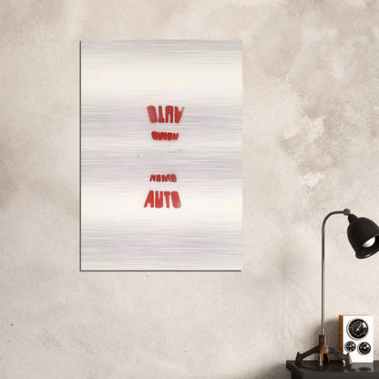 AUTO NOMO I VEDENTI 1979 - Alighiero Boetti Brushed Aluminum Print - 70x100 cm / 28x40 inches | Alighiero Boetti Aluminum Print | Alighiero Boetti Prints