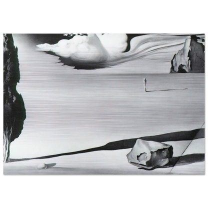 DESIGN FOR THE SET OF THE FILM SPELLBOUND - Salvador Dali Brushed Aluminum Print - 70x100 cm / 28x40 inches | Salvador Dali Aluminum Print | Salvador Dali Prints