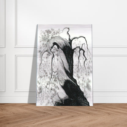 Pine Tree - Eyvind Earle Brushed Aluminum Print - 70x100 cm / 28x40 inches | Eyvind Earle Aluminum Print | Eyvind Earle Prints