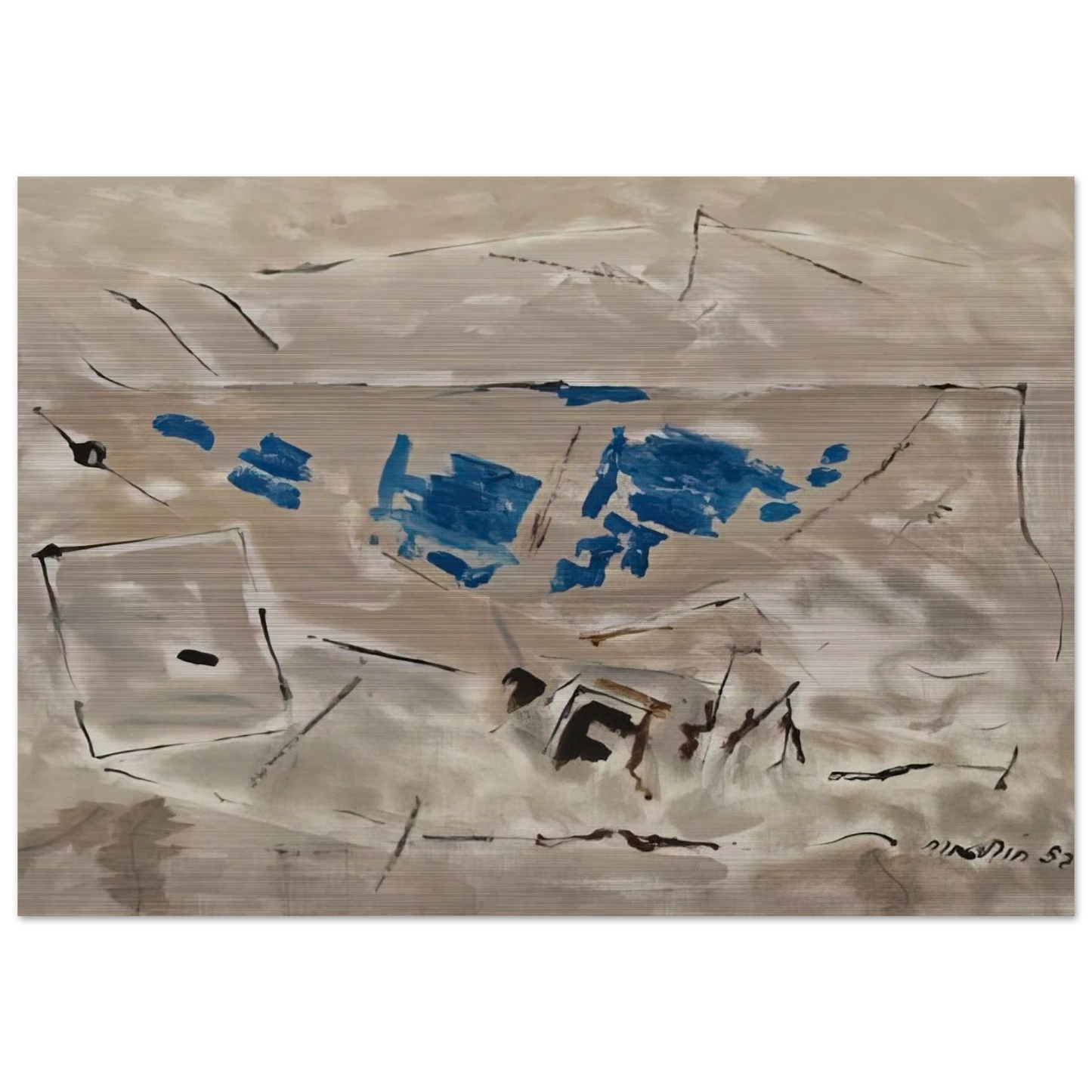 Autumn Coloring No. 4 - 1952 - John Marin Brushed Aluminum Print - 70x100 cm / 28x40 inches | John Marin Aluminum Print | John Marin Prints