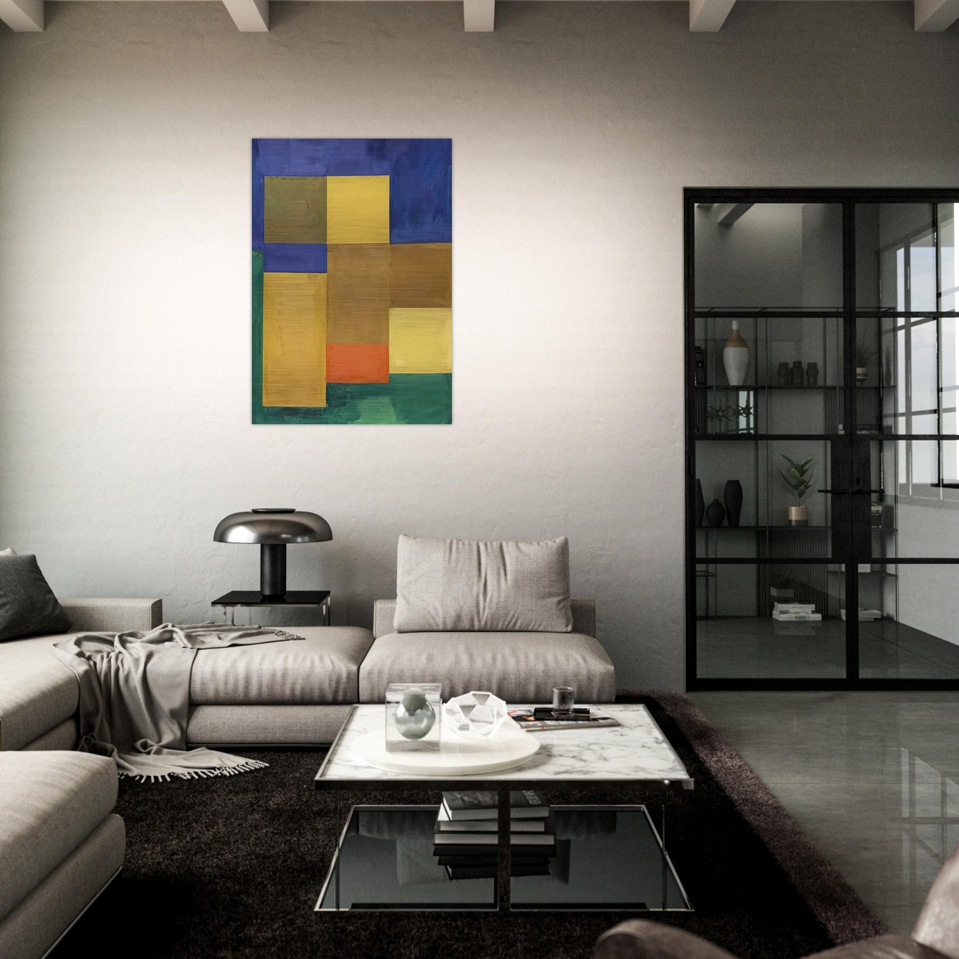 Silent Night - Hans Hofmann Brushed Aluminum Print - 70x100 cm / 28x40 inches | Hans Hofmann Aluminum Print | Hans Hofmann Prints