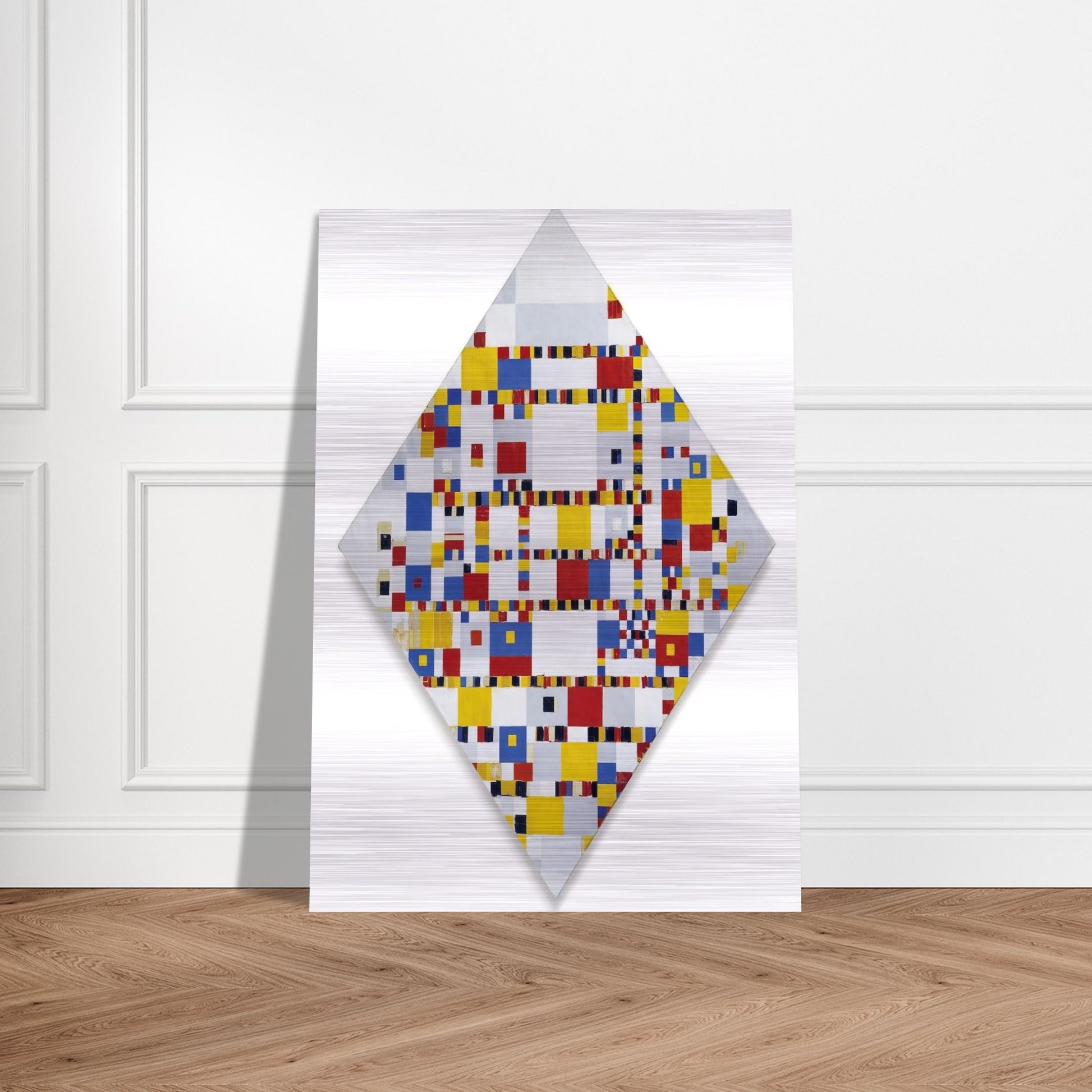 Victory Boogie Woogie - Piet Mondrian Brushed Aluminum Print - 70x100 cm / 28x40 inches | Piet Mondrian Aluminum Print | Piet Mondrian Prints