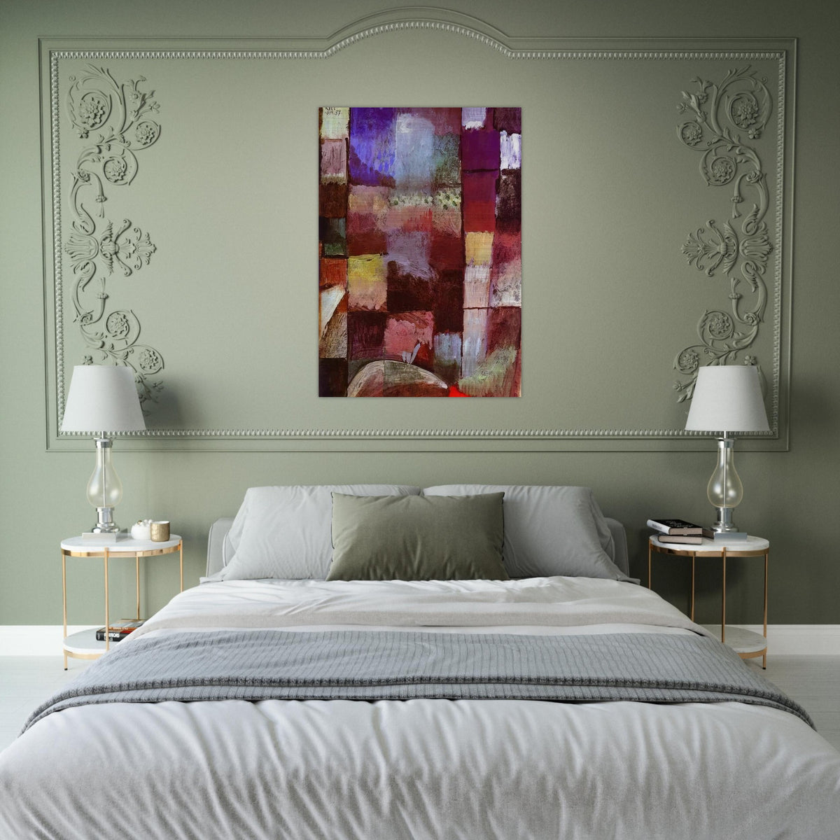 HAMAMET 1914 - Paul Klee Brushed Aluminum Print - 70x100 cm / 28x40 inches | Paul Klee Aluminum Print | Paul Klee Prints