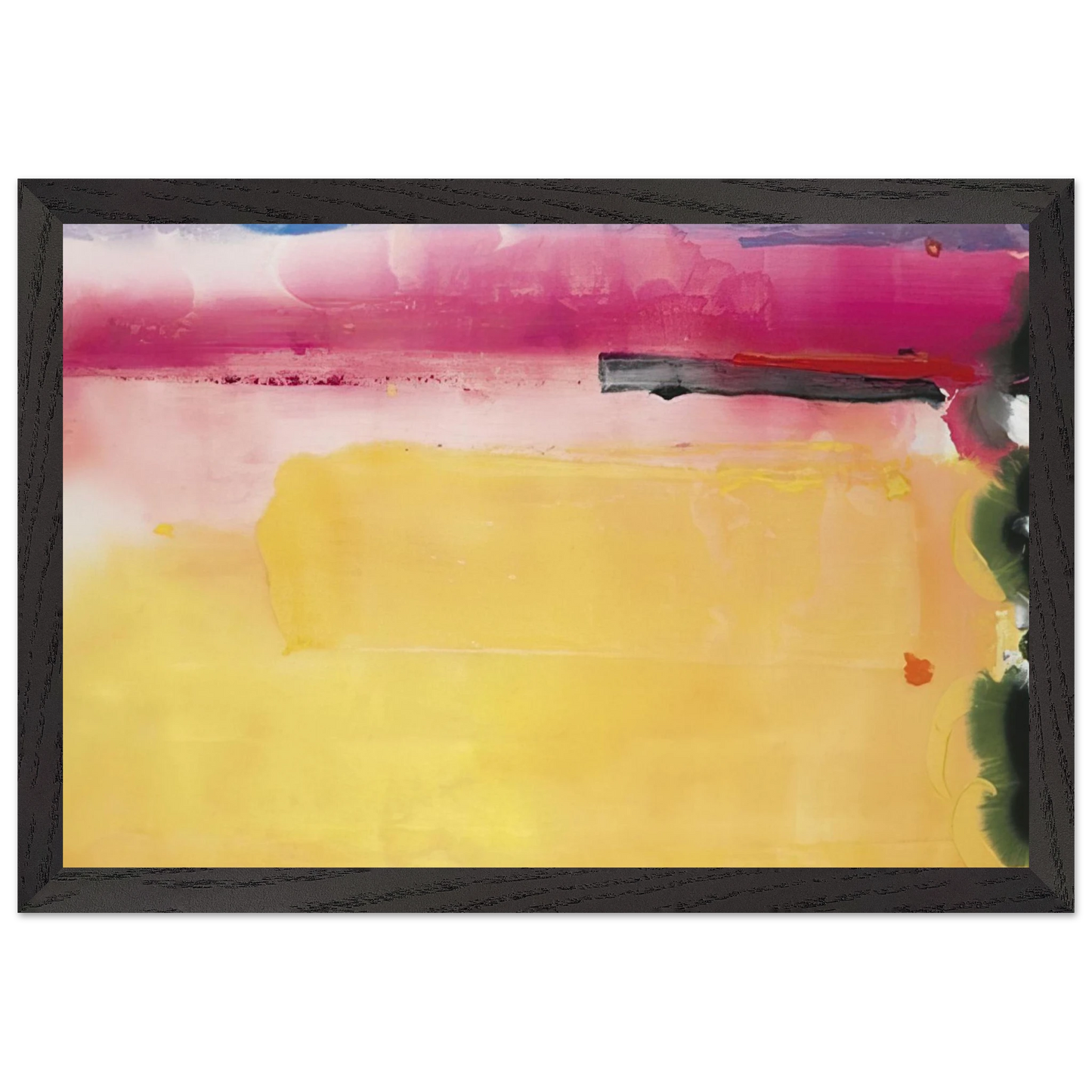 Helen Frankenthaler - Black-Eyed Susan - 1988 Wall art - 70x100 cm / 28x40 inches - Premium Wooden Framed Poster With Fine Art Paper-canvas - White frame