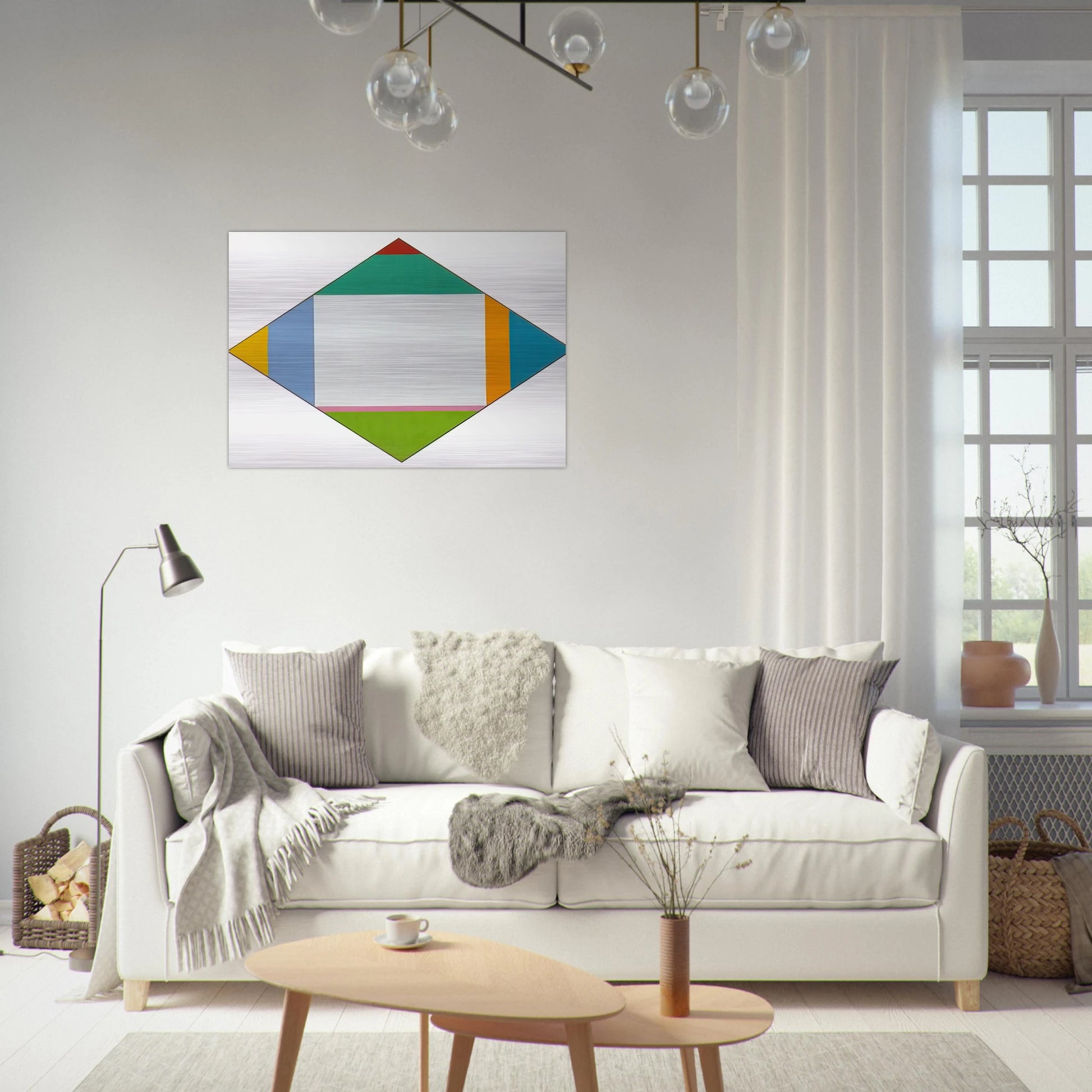 Expansion in Four Directions - 1962 - Max Bill Brushed Aluminum Print - 70x100 cm / 28x40 inches | Max Bill Aluminum Print | Max Bill Prints