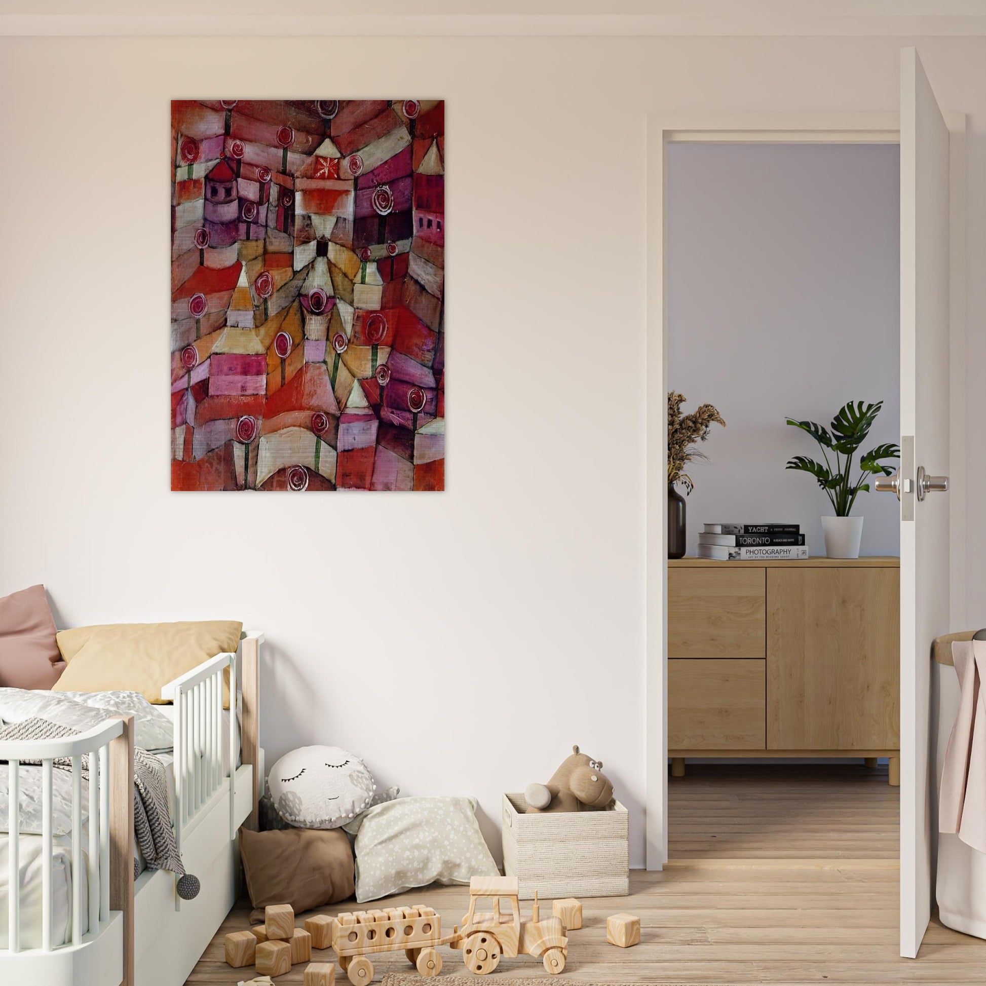ROSE GARDEN 1920 - Paul Klee Brushed Aluminum Print - 70x100 cm / 28x40 inches | Paul Klee Aluminum Print | Paul Klee Prints