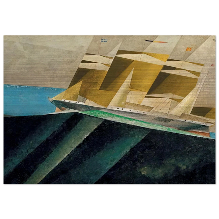 MID OCEAN 1937 - Lyonel Feininger Brushed Aluminum Print - 70x100 cm / 28x40 inches | Lyonel Feininger Aluminum Print | Lyonel Feininger Prints