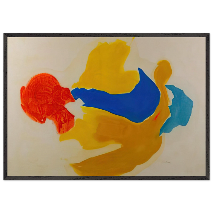 Blue Jay - 1963  United States - Helen Frankenthaler 70x100 cm / 28x40 inches Framed Art Print – Black Wooden Frame