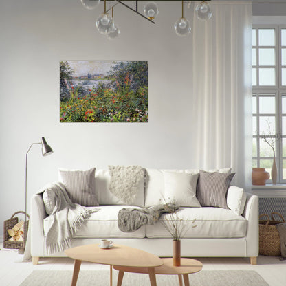 Flowers at Vetheuil - claude monet Brushed Aluminum Print - 70x100 cm / 28x40 inches | claude monet Aluminum Print | claude monet Prints