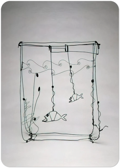 GOLDFISH BOWL 1929 By Alexander Calder Pack of 10 Post Cards | Alexander Calder Post Cards | A6 (10.5 x 14.8 cm) - 4.1 x 5.8 inches
