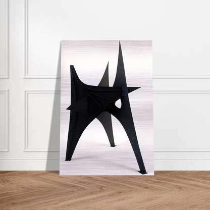 TROIS PICS INTERMEDIATE MAQUETTE 1967 - Alexander Calder Brushed Aluminum Print - 70x100 cm / 28x40 inches | Alexander Calder Aluminum Print | Alexander Calder Prints