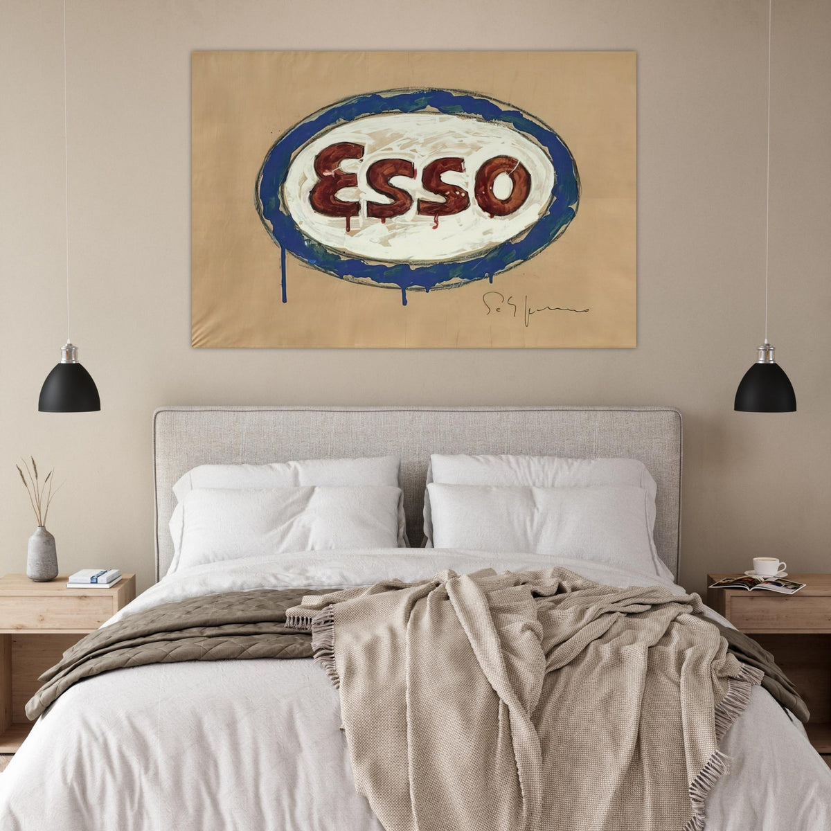 Esso - Pop Art - Mario Schifano Art Prints - 100x150 cm / 40x60″ inches | Mario Schifano Poster | Mario Schifano Prints