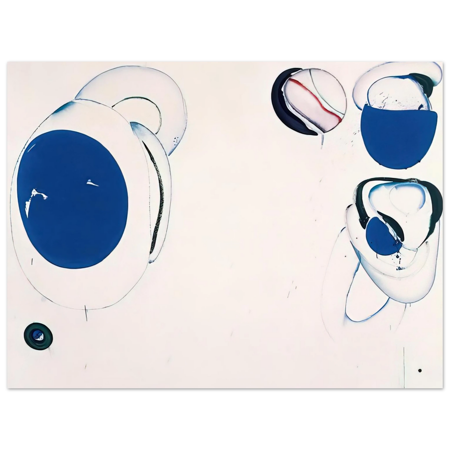 Sam Francis - Blue Balls VIII  75x100 cm / 30x40inches Fine Art Poster