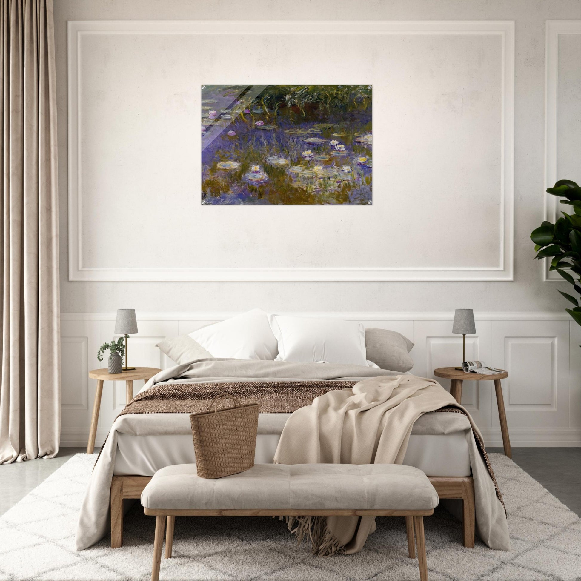 Water Lilies, Yellow and Lilac - claude monet Acrylic Print - 70x100 cm / 28x40″ inches | claude monet Wall Art | claude monet Prints