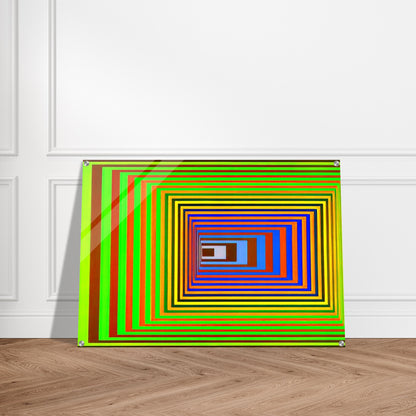 Vonal Stri - 1975 - Victor Vasarely Acrylic Print - 70x100 cm / 28x40″ inches