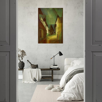 GABERNDORF II 1924 - Lyonel Feininger Brushed Aluminum Print - 70x100 cm / 28x40 inches | Lyonel Feininger Aluminum Print | Lyonel Feininger Prints