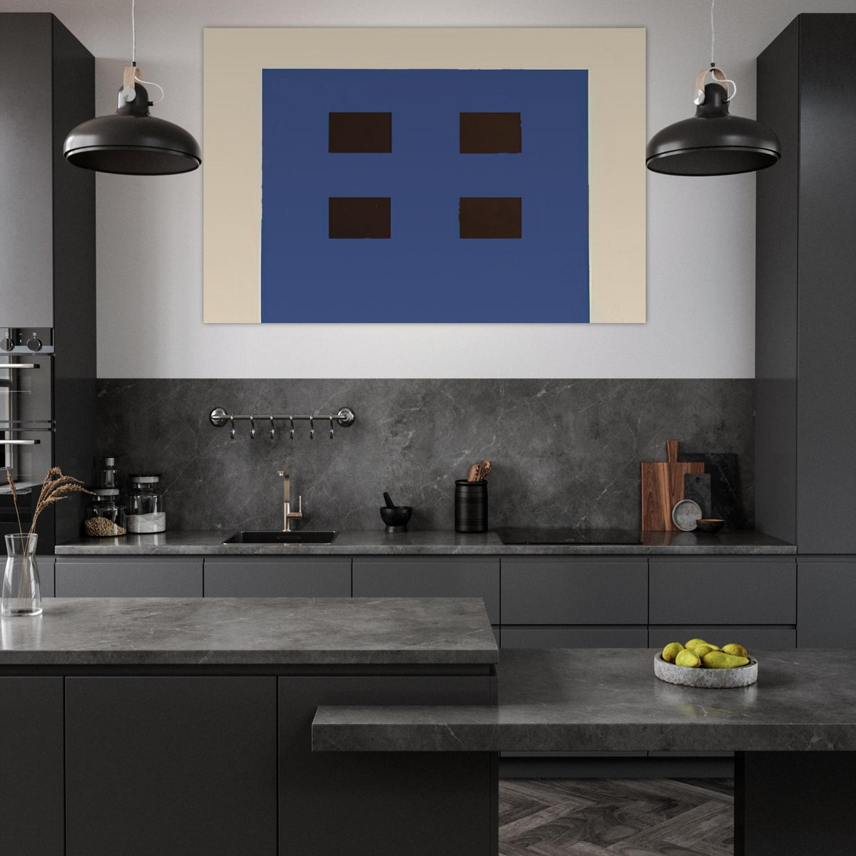 Apartment House - 1981 - Peter Halley Art Prints - 100x150 cm / 40x60″ inches | Peter Halley Poster | Peter Halley Prints